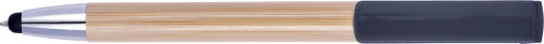 Bambus kuglepen med stylus touch tip