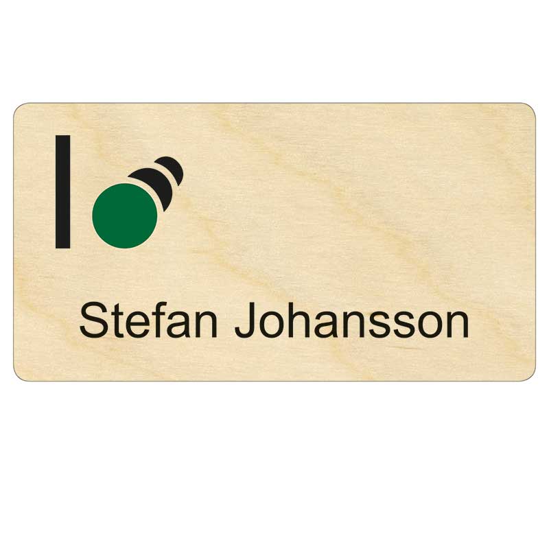 Name badge Timber Rectangular